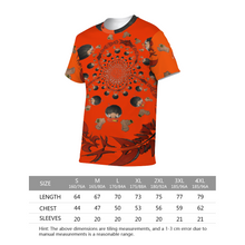 Load image into Gallery viewer, DuckDown orange vortex Unisex All Over Print T-Shirts