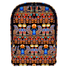 Load image into Gallery viewer, Scarab Beetle Leather Full Print Backpack Travel Laptop Backpack