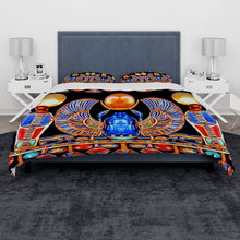Load image into Gallery viewer, Scarab beetle 3 Piece Soft Bedding Set, 91'' x 87 Home Fashions Queen Size Duvet Cover Pillowcase Quilt Cover Can be Designed Separately
