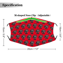 Load image into Gallery viewer, Mazzed out DD Lava red Face Cover Dust Proof Face Cover with Filter Element, Multiple Spare Filter Cartridges