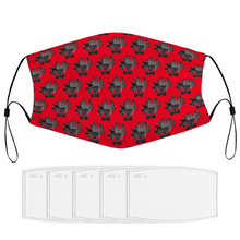 Load image into Gallery viewer, Mazzed out DD Lava red Face Cover Dust Proof Face Cover with Filter Element, Multiple Spare Filter Cartridges