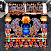 Load image into Gallery viewer, Scarab beetle 3 Piece Soft Bedding Set, 91'' x 87 Home Fashions Queen Size Duvet Cover Pillowcase Quilt Cover Can be Designed Separately