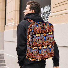Load image into Gallery viewer, Scarab Beetle Leather Full Print Backpack Travel Laptop Backpack