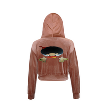 Load image into Gallery viewer, Duck Down Women's Zippered Tracksuit Golden Velvet Long Sleeve Hoodie Jacket+Pants Casual Jogging Outfits Two-piece Sets