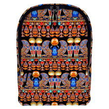 Load image into Gallery viewer, Scarab Beetle  Leather Full Print Backpack Travel Laptop Backpack
