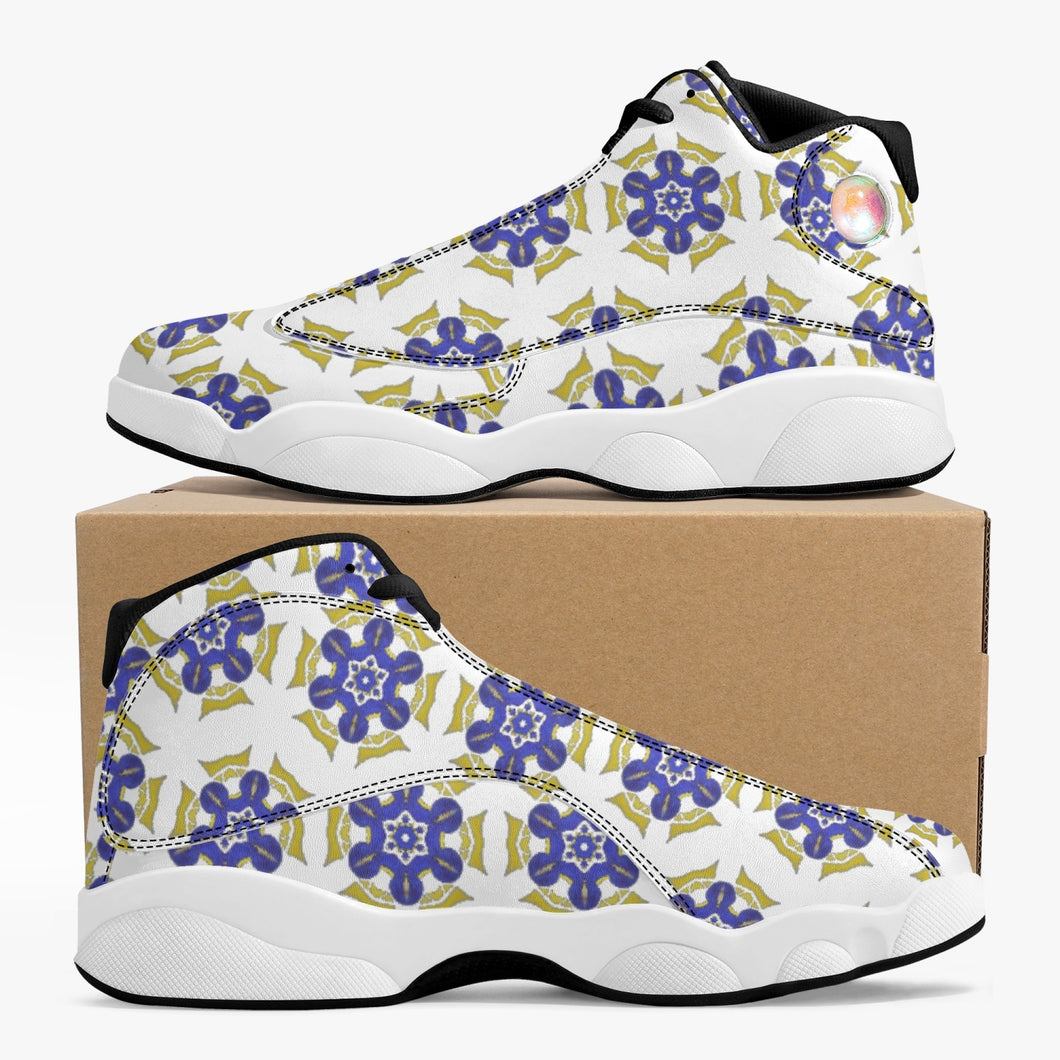 Mazzu Alpha star 488th Snow High-Top Leather Basketball Sneakers - Black