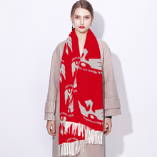 Load image into Gallery viewer, R.O.H.H Phoenix lava Winter Scarf Cashmere Feel Shawl Wraps Soft Warm Blanket Scarves
