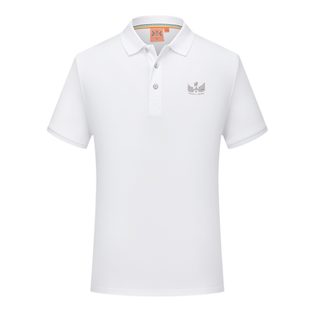 R.O.H.H white Phoenix Men Classic Polo Shirt Short Sleeve Comfortable Breathable Modern Fit Golf Polo