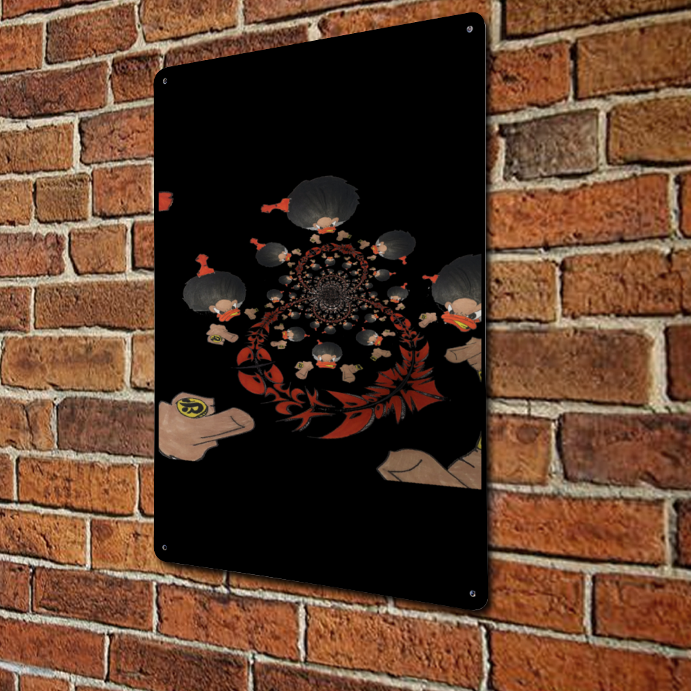 DuckDown vortex black Aluminum Sign 7.9