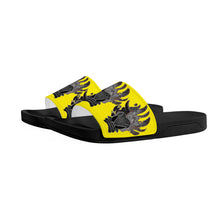 Load image into Gallery viewer, Mazzed out DD yellow  Slide Sandals - Black
