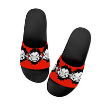 Load image into Gallery viewer, Bobby M. tiger Orange Slide Sandals - Black
