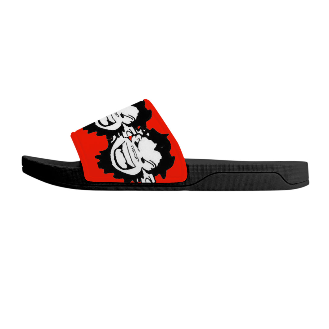 Bobby M. tiger Orange Slide Sandals - Black