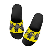 Load image into Gallery viewer, Mazzed out DD yellow  Slide Sandals - Black
