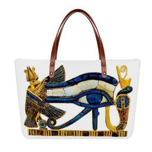 Load image into Gallery viewer, Eye ov Horus with The Two Sisters snow on snow  Cloth Totes
