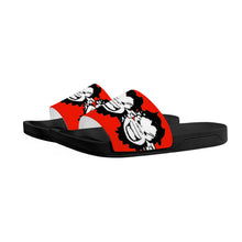 Load image into Gallery viewer, Bobby M. tiger Orange Slide Sandals - Black
