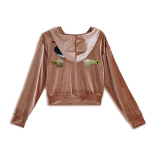 Load image into Gallery viewer, Duck Down Women&#39;s Zippered Tracksuit Golden Velvet  Long Sleeve Hoodie Jacket+Pants Casual Jogging Outfits Two-piece Sets
