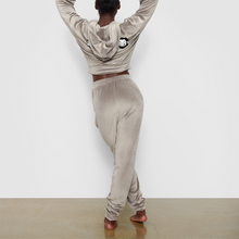 Load image into Gallery viewer, Bobby M. Women&#39;s Zippered Tracksuit Golden Velvet  Long Sleeve Hoodie Jacket+Pants Casual Jogging Outfits Two-piece Sets
