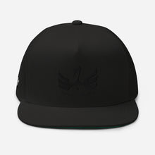 Load image into Gallery viewer, R.O.H.H phoenix 3D blk on blk Flat Bill Cap
