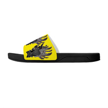 Load image into Gallery viewer, Mazzed out DD yellow  Slide Sandals - Black
