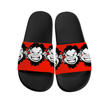 Load image into Gallery viewer, Bobby M. tiger Orange Slide Sandals - Black
